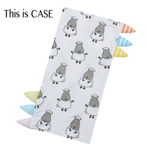 Bed-Time Buddy™ Case Big Sheepz White with Colour & Stripe tag - Jumbo