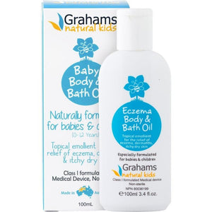 Grahams Natural Baby Eczema Body/Bath Oil 嬰兒濕疹修護沐浴油 100ml