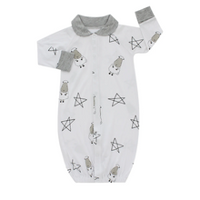 Load image into Gallery viewer, Convertible Gown &amp; Romper Big Sheepz Star White
