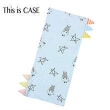 Load image into Gallery viewer, Bed-Time Buddy™ Case Big Star &amp; Sheepz Blue with Colour &amp; Stripe tag - Medium
