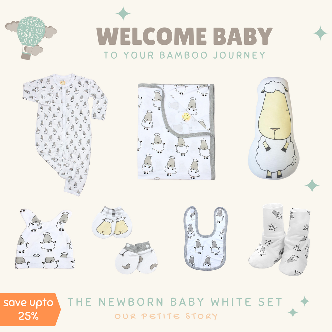 Our Petite Story Welcome Baby White Set