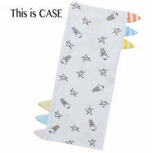 Load image into Gallery viewer, Bed-Time Buddy™ Case Small Star &amp; Sheepz White with Colour &amp; Stripe tag - Medium
