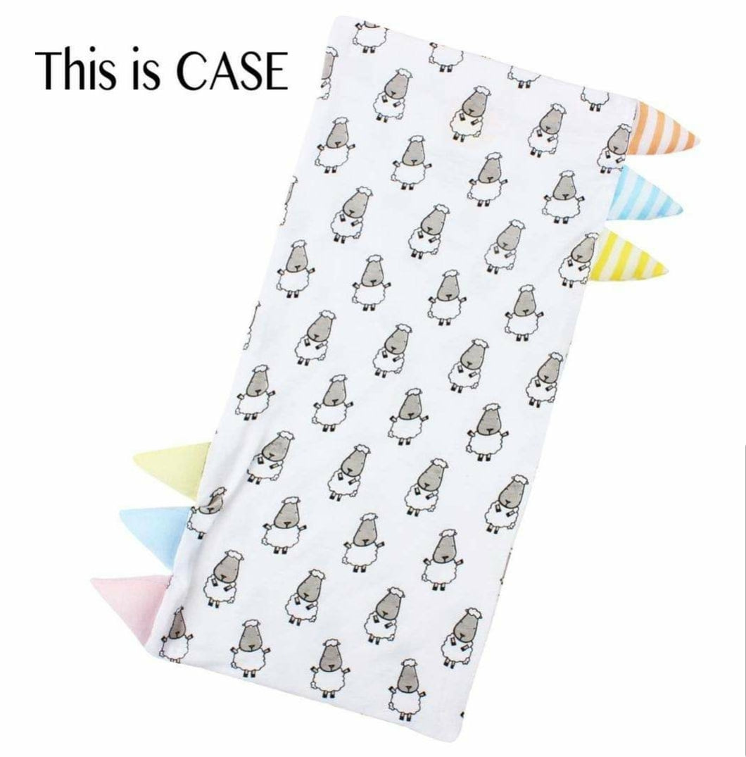 Bed-Time Buddy™ Case Small Sheepz White with Colour & Stripe tag - Small