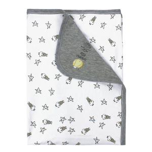 Double Layer Blanket Small Star & Sheepz White 0 - 36 months